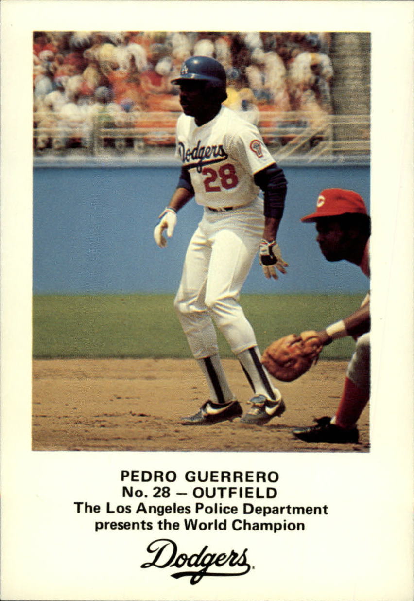 1982 Dodgers Police #28 Pedro Guerrero
