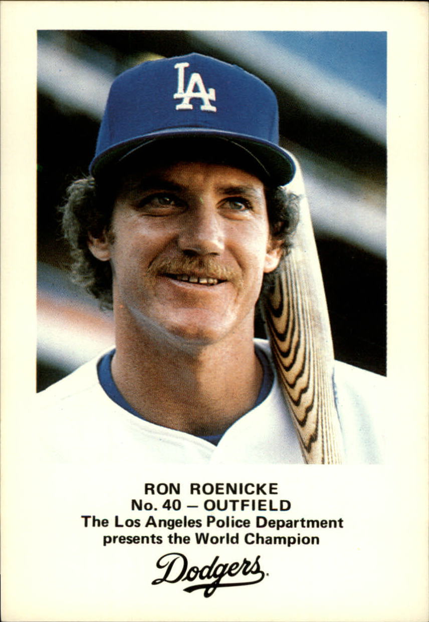 1982 Dodgers Police #40 Ron Roenicke