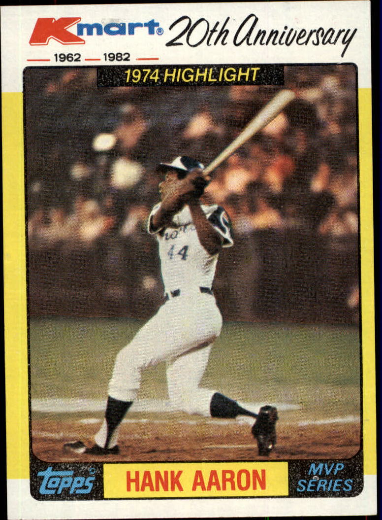 1982 K-Mart #43 Hank Aaron '74 HL/(Home run record)