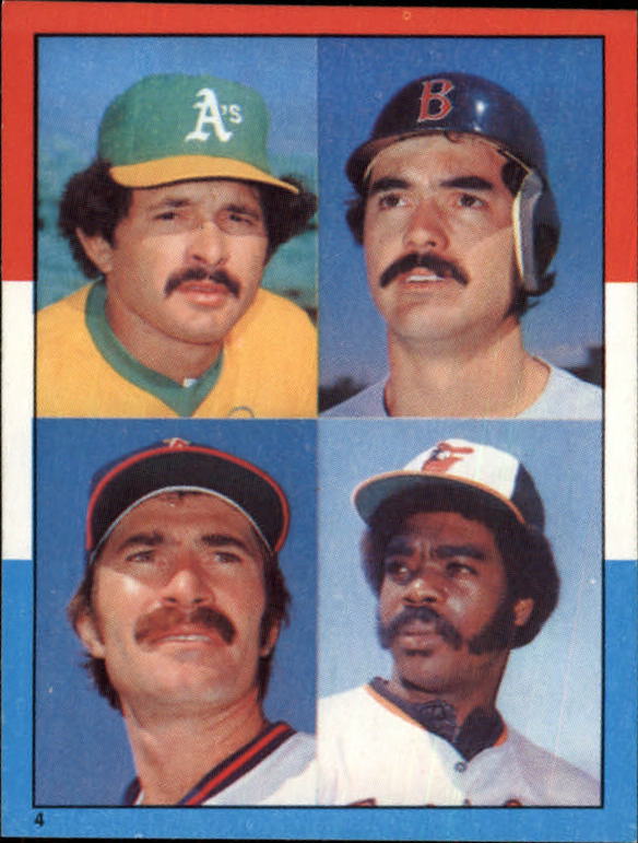 1982 Topps Stickers #4 AL HR:Tony Armas/Bobby Grich/Dwight Evans/Eddie