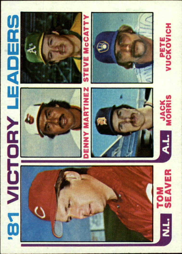 1982 Topps #165 Tom Seaver/Denny Martinez/Steve McCatty/Jack Morris/Pete Vuckovich LL