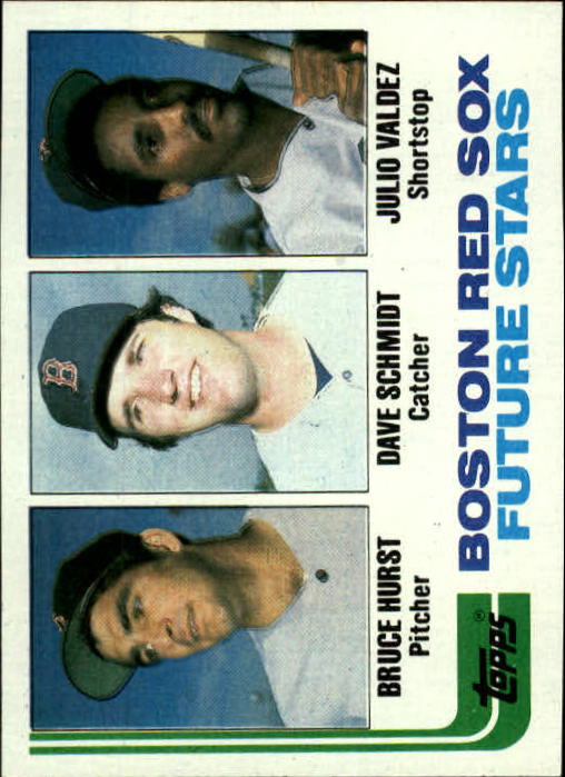 1982 Topps #381 Bruce Hurst/Dave Schmidt RC/Julio Valdez RC