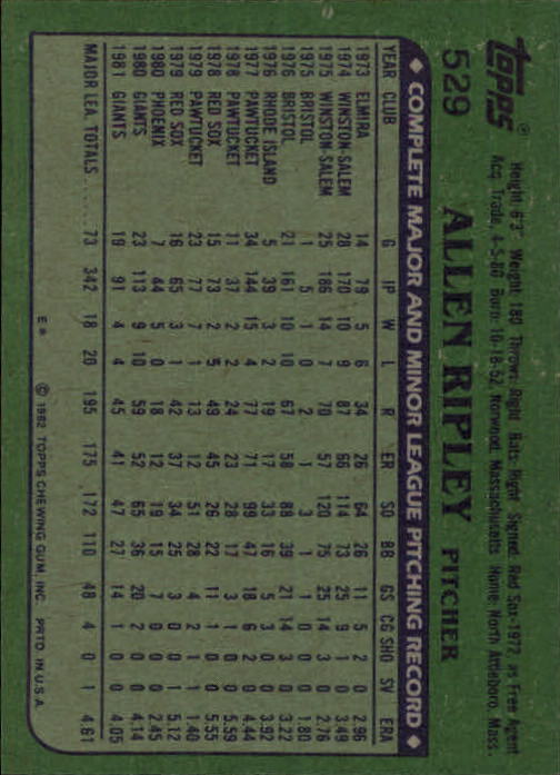1982 Topps Baseball Singles (273-531) - You Chosoe - Picture 480 of 484