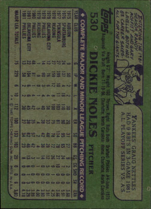 1982 Topps Baseball Singles (273-531) - You Chosoe - Picture 482 of 484