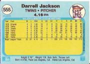 1982 Fleer #555A Darrell Jackson/Black cap back image