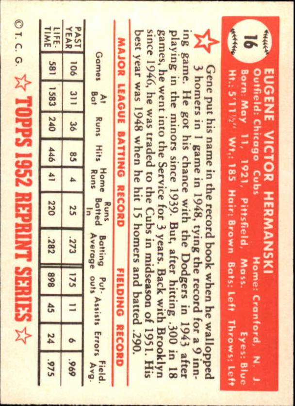 1983 Topps Baseball 1952 Reprint (#1-200) Singles - You Choose - Picture 33 of 387