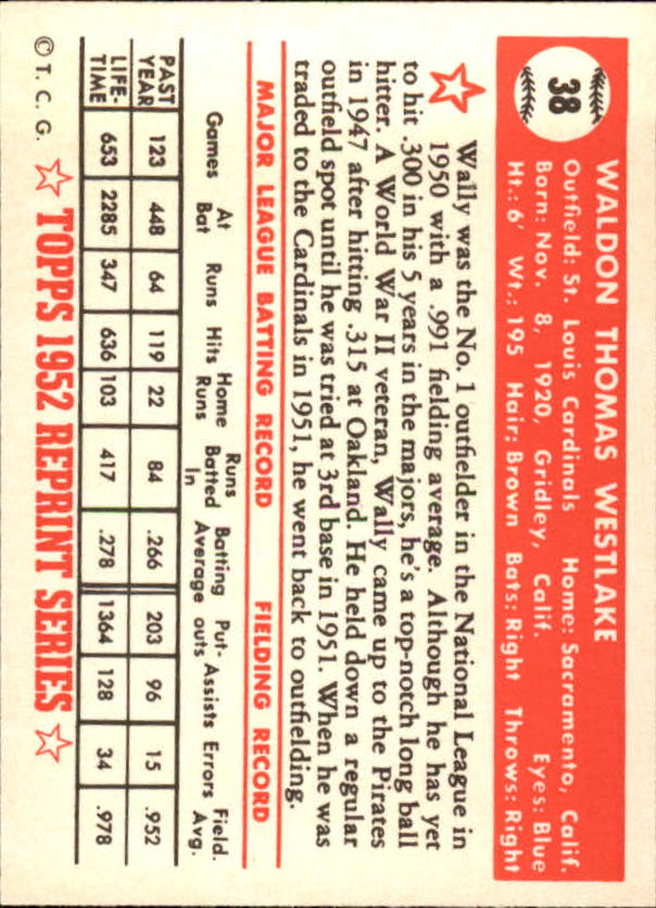 1983 Topps Baseball 1952 Reprint (#1-200) Singles - You Choose - Picture 73 of 387