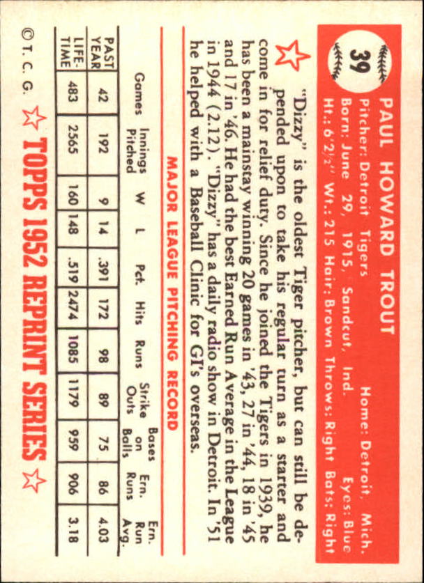 1983 Topps Baseball 1952 Reprint (#1-200) Singles - You Choose - Picture 75 of 387