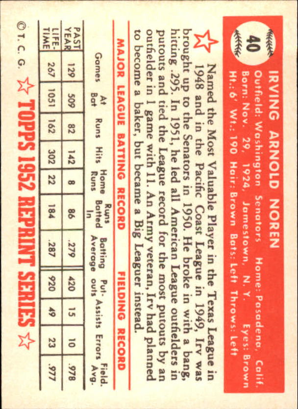 1983 Topps Baseball 1952 Reprint (#1-200) Singles - You Choose - Picture 77 of 387
