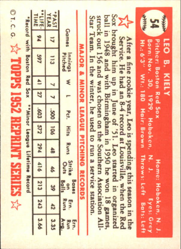 1983 Topps Baseball 1952 Reprint (#1-200) Singles - You Choose - Picture 105 of 387
