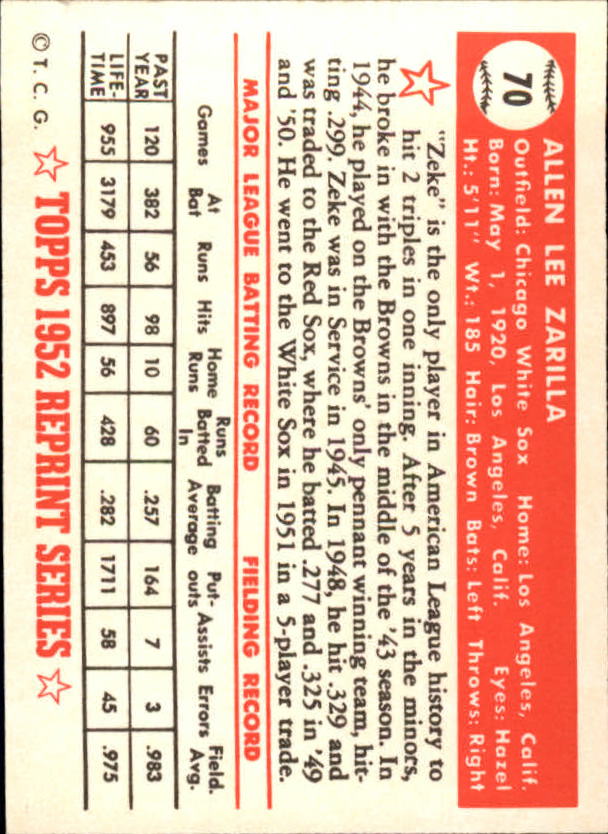 1983 Topps Baseball 1952 Reprint (#1-200) Singles - You Choose - Picture 137 of 387