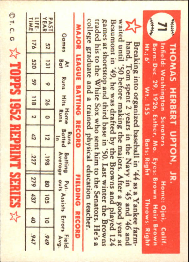 1983 Topps Baseball 1952 Reprint (#1-200) Singles - You Choose - Picture 139 of 387