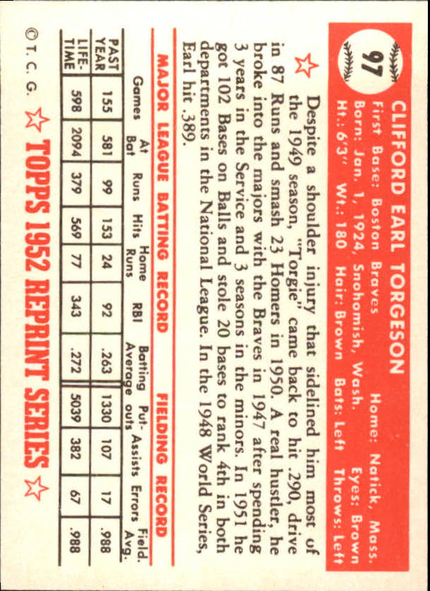 1983 Topps Baseball 1952 Reprint (#1-200) Singles - You Choose - Picture 189 of 387