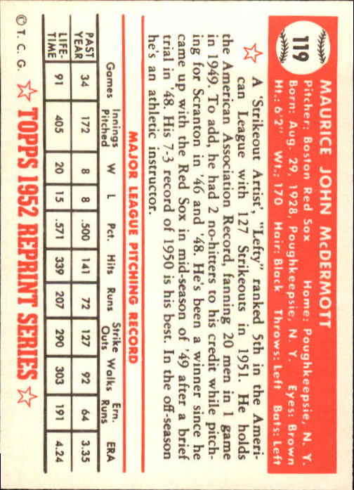 1983 Topps Baseball 1952 Reprint (#1-200) Singles - You Choose - Picture 233 of 387