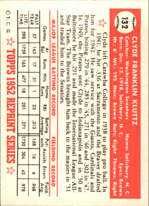 1983 Topps Baseball 1952 Reprint (#1-200) Singles - You Choose - Picture 259 of 387