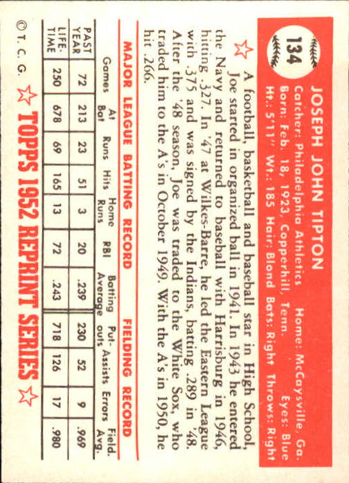 1983 Topps Baseball 1952 Reprint (#1-200) Singles - You Choose - Picture 263 of 387