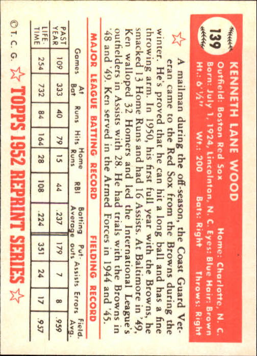 1983 Topps Baseball 1952 Reprint (#1-200) Singles - You Choose - Picture 273 of 387