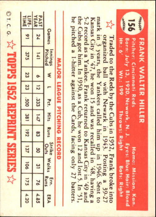 1983 Topps Baseball 1952 Reprint (#1-200) Singles - You Choose - Picture 307 of 387