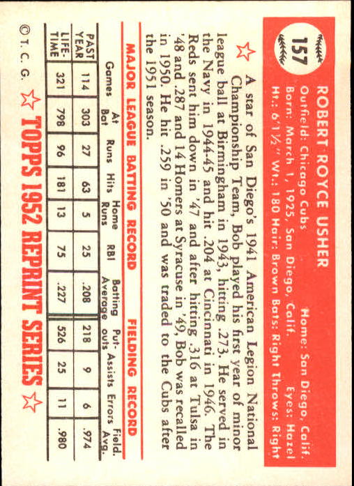 1983 Topps Baseball 1952 Reprint (#1-200) Singles - You Choose - Picture 309 of 387