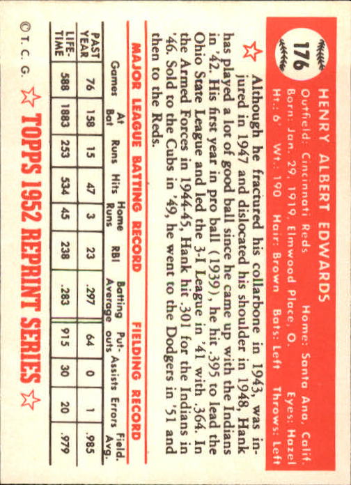 1983 Topps Baseball 1952 Reprint (#1-200) Singles - You Choose - Picture 343 of 387