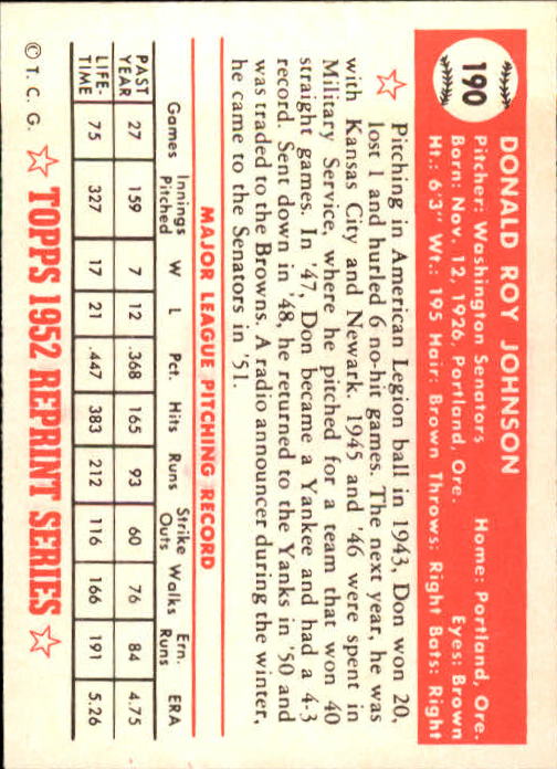 1983 Topps Baseball 1952 Reprint (#1-200) Singles - You Choose - Picture 371 of 387