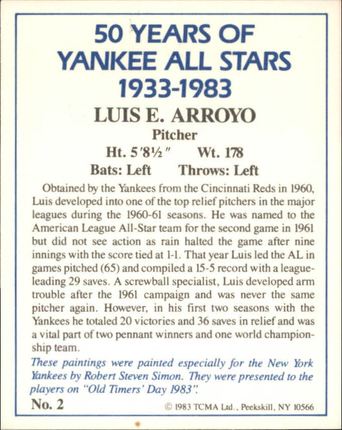 B6568- 1983 Yankees A-S 50 Años Tarjetas 1-50 -Tú eliges- 15+ ENVÍO GRATUITO A EE. UU. - Imagen 9 de 103