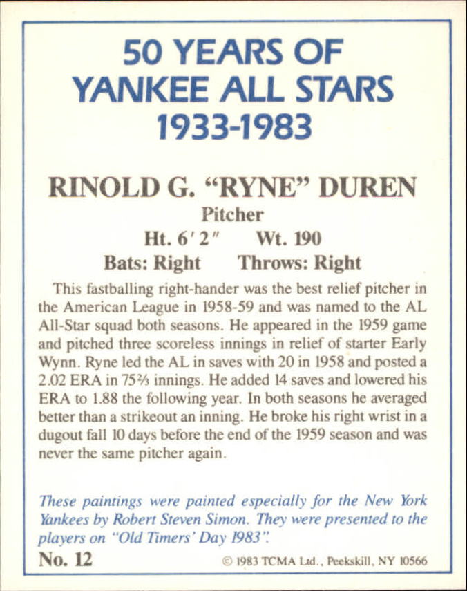 B6568- 1983 Yankees A-S 50 Años Tarjetas 1-50 -Tú eliges- 15+ ENVÍO GRATUITO A EE. UU. - Imagen 29 de 103