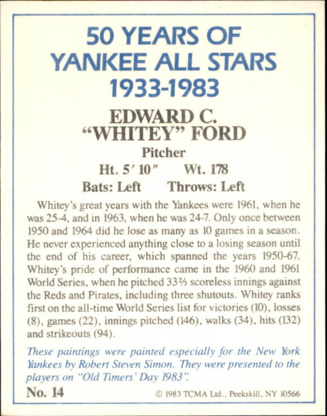 B6568- 1983 Yankees A-S 50 Años Tarjetas 1-50 -Tú eliges- 15+ ENVÍO GRATUITO A EE. UU. - Imagen 33 de 103