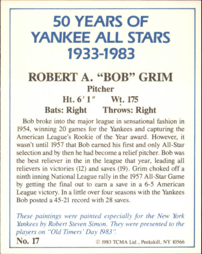 B6568- 1983 Yankees A-S 50 Años Tarjetas 1-50 -Tú eliges- 15+ ENVÍO GRATUITO A EE. UU. - Imagen 39 de 103