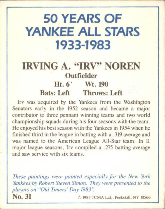 B6568- 1983 Yankees A-S 50 Años Tarjetas 1-50 -Tú eliges- 15+ ENVÍO GRATUITO A EE. UU. - Imagen 67 de 103