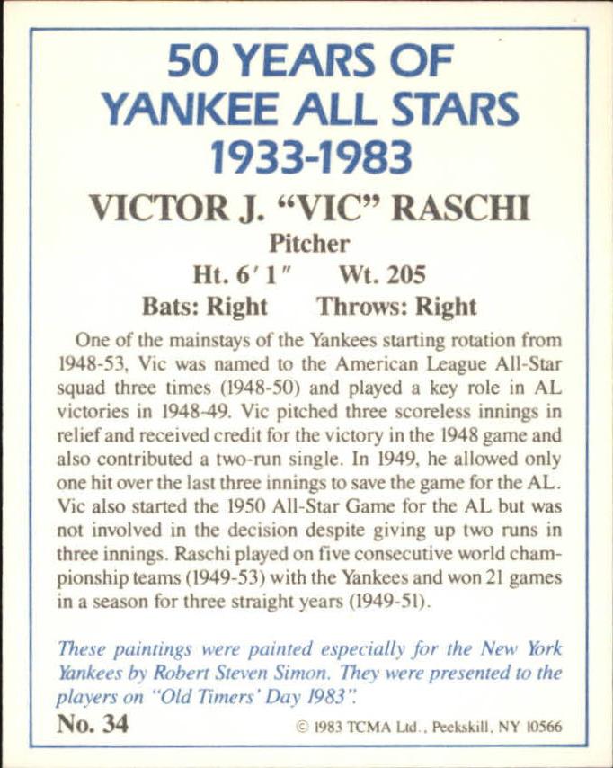 B6568- 1983 Yankees A-S 50 Años Tarjetas 1-50 -Tú eliges- 15+ ENVÍO GRATUITO A EE. UU. - Imagen 73 de 103