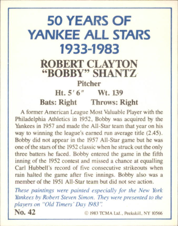 B6568- 1983 Yankees A-S 50 Años Tarjetas 1-50 -Tú eliges- 15+ ENVÍO GRATUITO A EE. UU. - Imagen 87 de 103