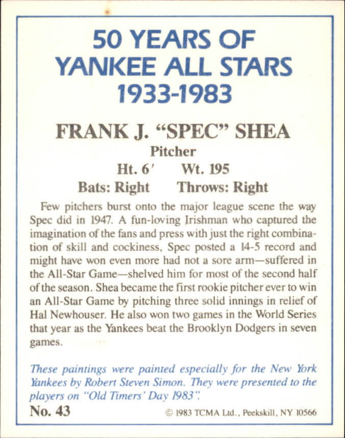 B6568- 1983 Yankees A-S 50 Años Tarjetas 1-50 -Tú eliges- 15+ ENVÍO GRATUITO A EE. UU. - Imagen 89 de 103