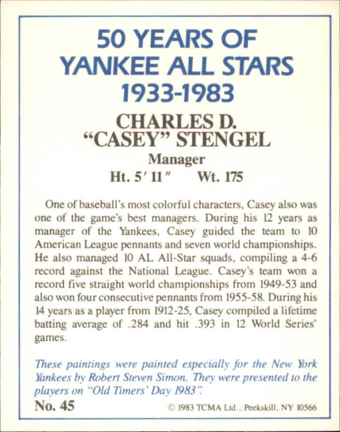 B6568- 1983 Yankees A-S 50 Años Tarjetas 1-50 -Tú eliges- 15+ ENVÍO GRATUITO A EE. UU. - Imagen 93 de 103