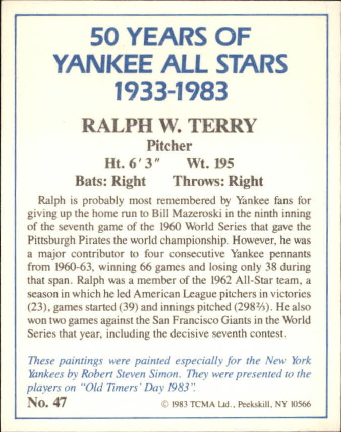 B6568- 1983 Yankees A-S 50 Años Tarjetas 1-50 -Tú eliges- 15+ ENVÍO GRATUITO A EE. UU. - Imagen 97 de 103