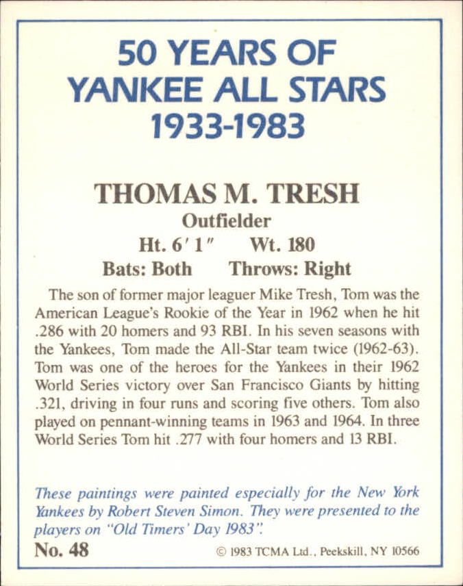 B6568- 1983 Yankees A-S 50 Años Tarjetas 1-50 -Tú eliges- 15+ ENVÍO GRATUITO A EE. UU. - Imagen 99 de 103