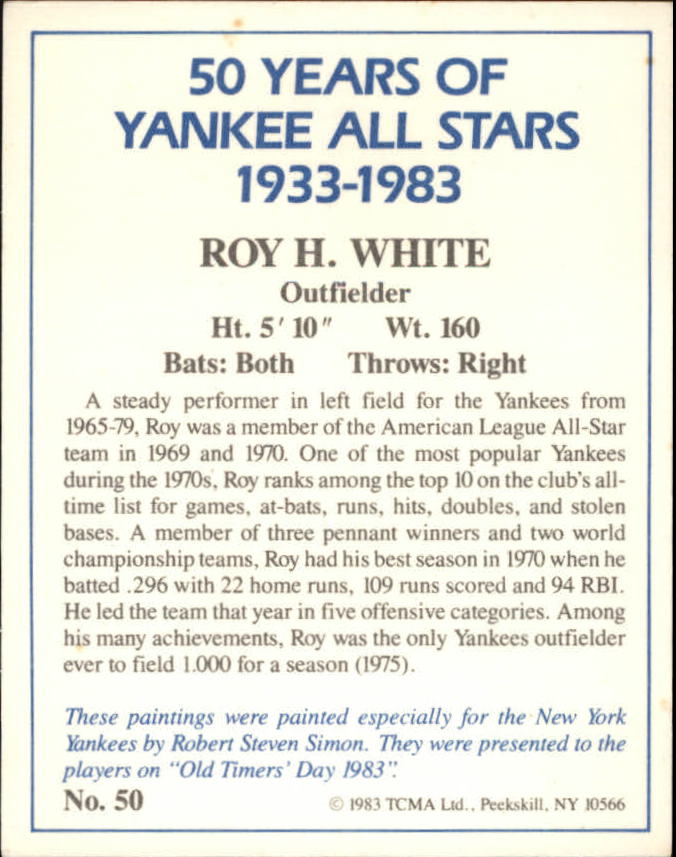 B6568- 1983 Yankees A-S 50 Años Tarjetas 1-50 -Tú eliges- 15+ ENVÍO GRATUITO A EE. UU. - Imagen 103 de 103