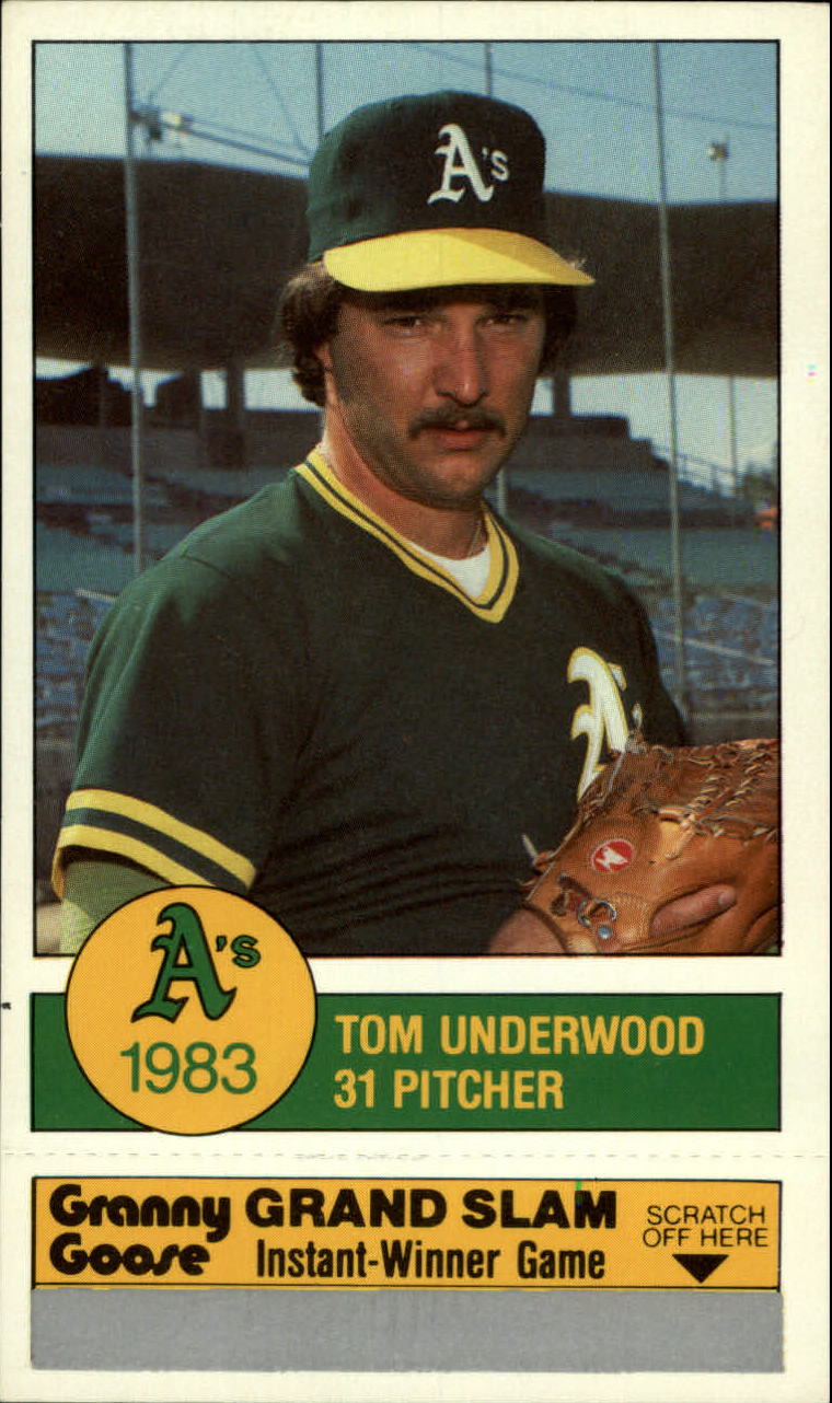 1983 A's Granny Goose #31 Tom Underwood