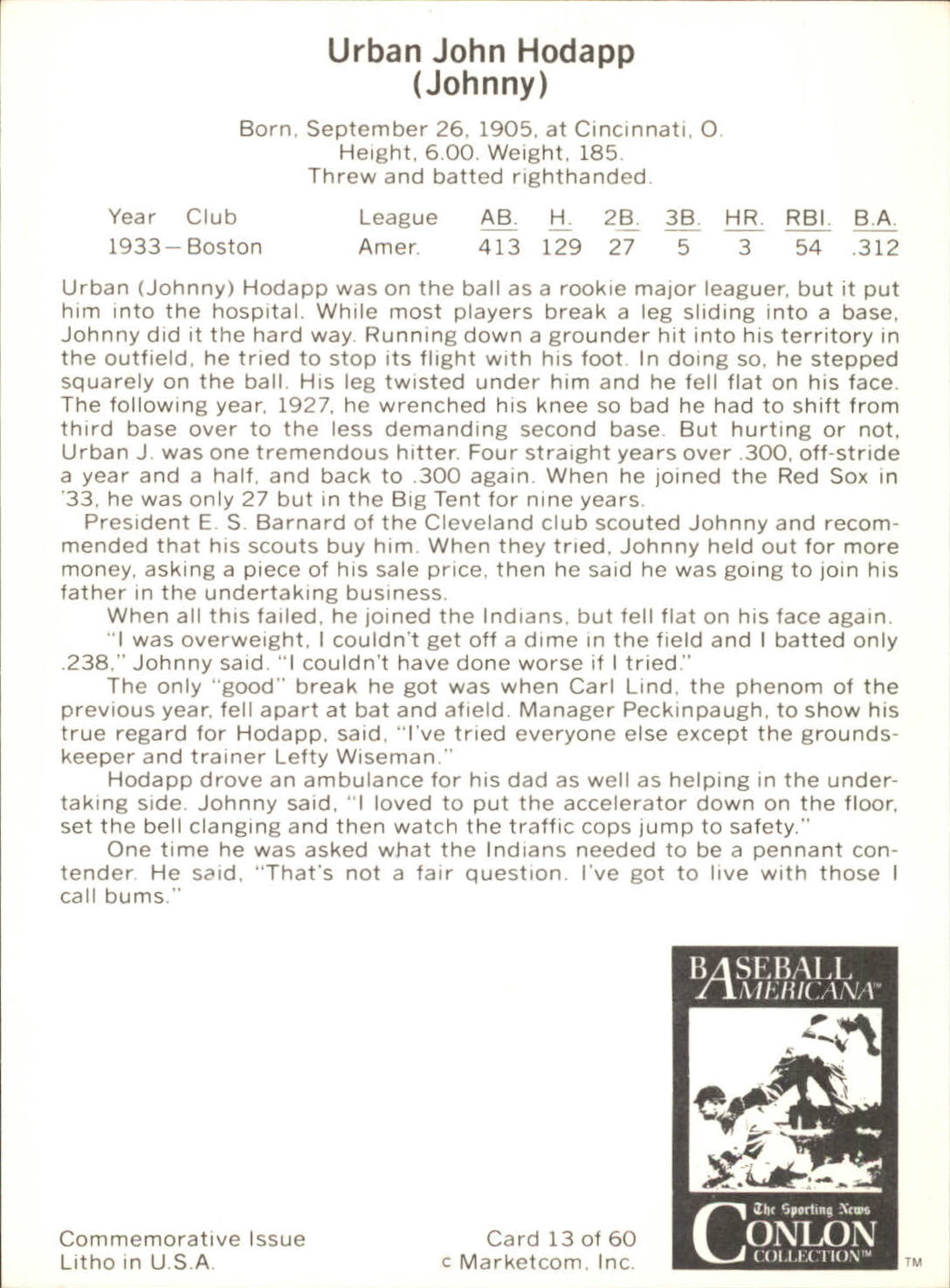 B7621- 1983 Conlon Marketcom Baseball Card #s 1-60 -You Pick- 15+ FREE US SHIP - Picture 27 of 108