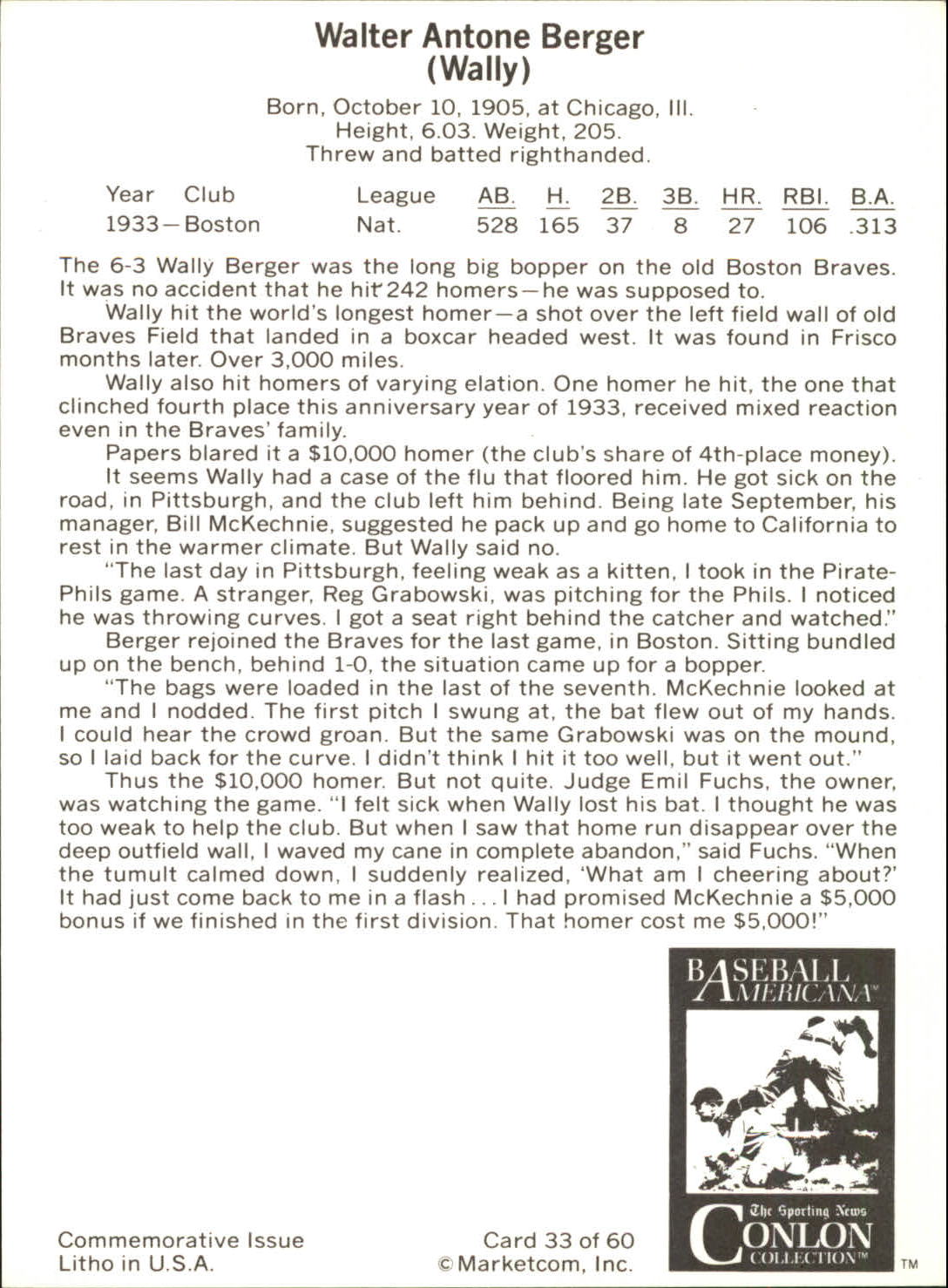 B7621- 1983 Conlon Marketcom Baseball Card #s 1-60 -You Pick- 15+ FREE US SHIP - Picture 55 of 108