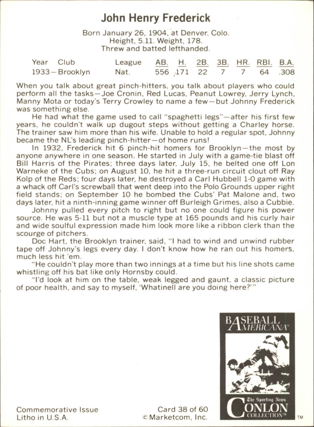 B7621- 1983 Conlon Marketcom Baseball Card #s 1-60 -You Pick- 15+ FREE US SHIP - Picture 65 of 108