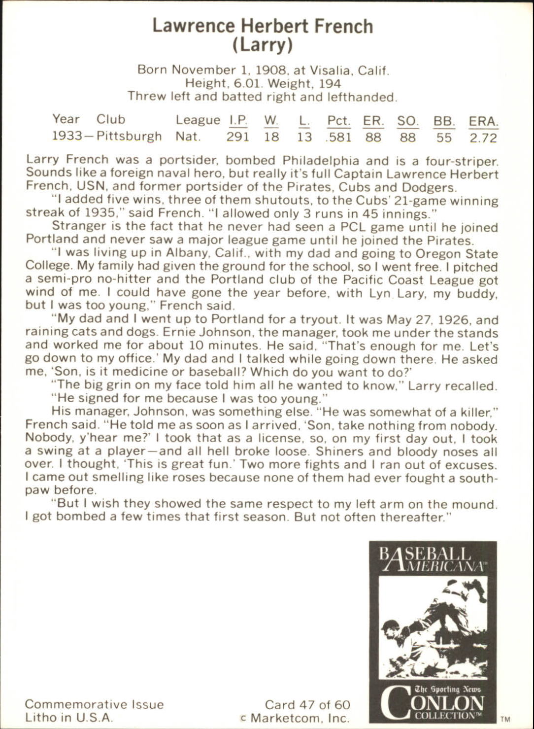 B7621- 1983 Conlon Marketcom Baseball Card #s 1-60 -You Pick- 15+ FREE US SHIP - Picture 82 of 108