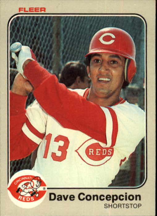 1983 Fleer #588 Dave Concepcion VG Cincinnati Reds - Under the