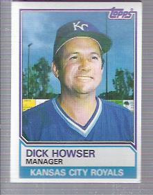 1983 Topps #96 Dick Howser MG