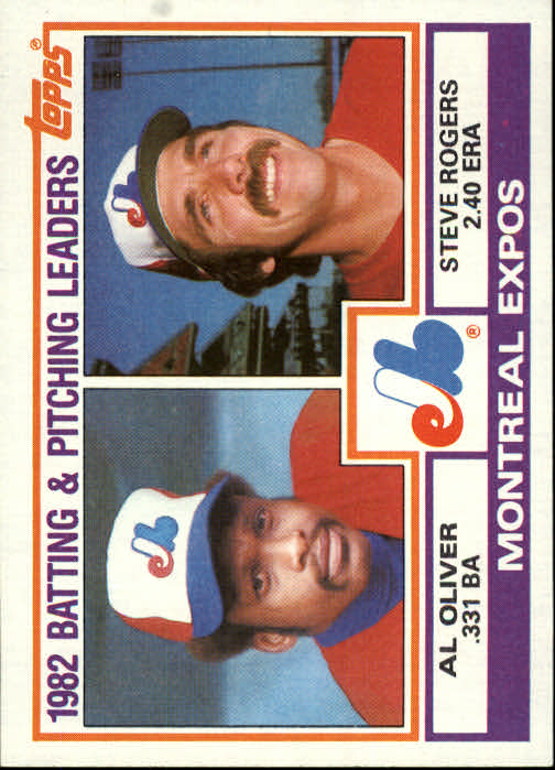 1983 Topps #111 Montreal Expos TL/BA: Al Oliver/ERA: Steve Roger
