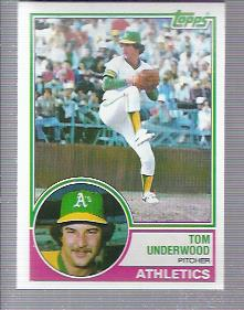 1983 Topps #466 Tom Underwood