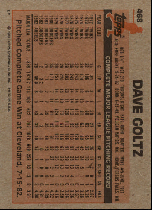 A6485- 1983 Topps Baseball Cards 401-600 +Rookies -You Pick- 15+ FREE US SHIP - Picture 107 of 331