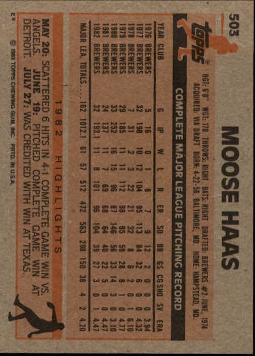 A6485- 1983 Topps Baseball Cards 401-600 +Rookies -You Pick- 15+ FREE US SHIP - Picture 165 of 331