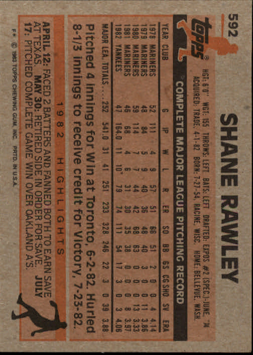A6485- 1983 Topps Baseball Cards 401-600 +Rookies -You Pick- 15+ FREE US SHIP - Picture 319 of 331