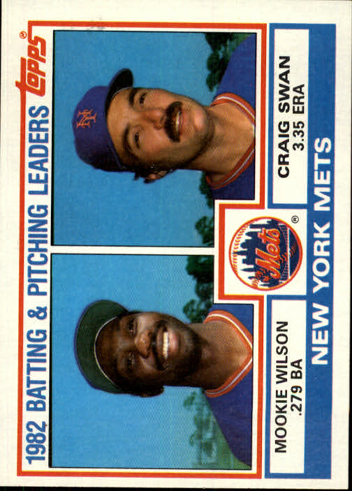 1983 Topps #621 New York Mets TL/BA: Mookie Wilson/ERA: Craig Sw